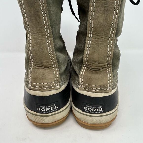 Sorel Joan Of Arctic Knit II Snow Boots Green Brown Taupe Size 10.5 Waterproof - Picture 7 of 14